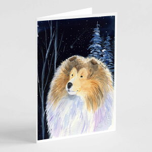 [RDY] [��������] Caroline's Treasures Starry Night Collie Greeting Cards with Envelopes, 5 x 7 (8 Count) [�y�V�C�O�ʔ�] | Caroline's Treasures Starry Night Collie Greeting Cards with Envelopes, 5 x 7 (8 Count)