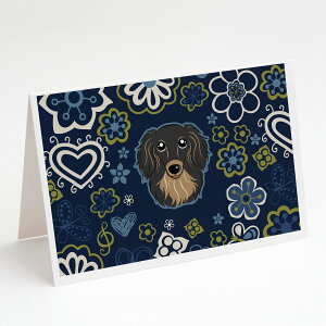 [] Caroline's Treasures  ю ubN^ _bNXth gO[eBOJ[h t 5" x 7" (8JEg) [yVCOʔ] | Caroline's Treasures Blue Flowers Longhair