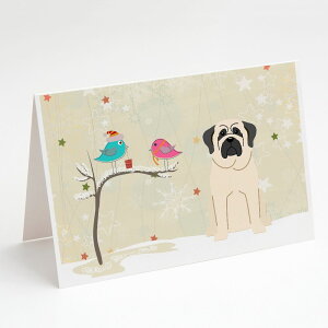 [] Caroline's Treasures }XeBtzCgNX}XO[eBOJ[hAtA5C`x7C`i8JEgj [yVCOʔ] | Caroline's Treasures Mastiff White Christmas Greeting Card