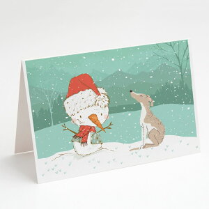 [RDY] [��������] Caroline's Treasures Whippet Snowman Christmas Greeting Cards with Envelopes, 5" x 7" (8 Count) [�y�V�C�O�ʔ�] | Caroline's Treasures Whippet Snowman Christmas Greeting Cards with Envelopes, 5" x 7" (8 Count)