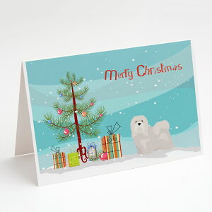 [RDY] [] Caroline's Treasures TEAv\̃NX}XJ[hitjA5C` x 7C`i8JEg [yVCOʔ] | Caroline's Treasures White Lhasa Apso Christmas Greeting Cards with Envelopes, 5" x