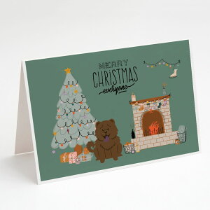 [] Caroline's Treasures Chocolate Chow Chow Christmas Greeting Cards with Envelopes, 5" x 7" (8 Count) [yVCOʔ] | Caroline's Treasures Chocolate Chow Chow Christmas Greeting Cards with Envelopes, 5" x 7" (8 Count)