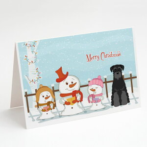 [RDY] [��������] Caroline's Treasures Merry Christmas Carolers Standard Schnauzer Black Christmas Greeting Cards with Envelope, 5" x 7" (8 Count)�i�����[�N���X�}�X �L�������[�Y �X�^���_�[�h �V���i�E�U�[ �u���b�N �N��