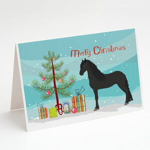 [RDY] [��������] Caroline's Treasures Friesian Horse Christmas Christmas Greeting Cards with Envelopes, 5" x 7" (8 Count) [�y�V�C�O�ʔ�] | Caroline's Treasures Friesian Horse Christmas Christmas Greeting Cards with Envelopes, 5" x 7" (8 Count)