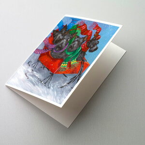 [RDY] [] Caroline's Treasures XRbeB NX}X O[eBOJ[h tA5C` x 7C`i8JEgj [yVCOʔ] | Caroline's Treasures Scottie Christmas Greeting Cards with Envelopes