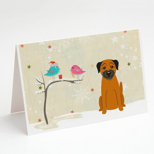 [RDY] [] Caroline's Treasures {[_[EeA NX}XJ[hitjA5C` x 7C`i8JEg [yVCOʔ] | Caroline's Treasures Border Terrier Christmas Greeting Cards with Envelopes, 5"