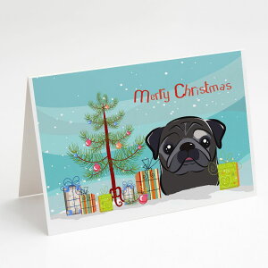 [RDY] [] Caroline's Treasures pÕNX}XJ[hitjA5C` x 7C`i8JEg [yVCOʔ] | Caroline's Treasures Pug Christmas Greeting Cards with Envelopes, 5" x 7" (8 Count)