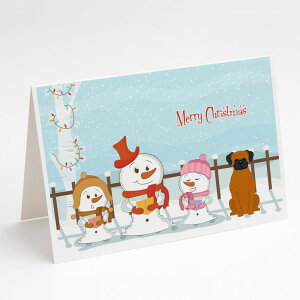 [��������] Caroline's Treasures Merry Christmas Carolers Fawn Boxer Christmas Greeting Cards with Envelopes, 5" x 7" (8 Count) [�y�V�C�O�ʔ�] | Caroline's Treasures Merry Christmas Carolers Fawn Boxer Christmas Greeting Cards with Envelop