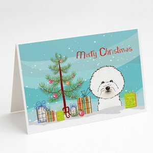 [RDY] [��������] Caroline's Treasures �r�V�����t���[�[�̃O���[�e�B���O�J�[�h�i�����t���j�A5�C���` x 7�C���`�i8�J�E���g [�y�V�C�O�ʔ�] | Caroline's Treasures Bichon Frise Christmas Greeting Cards with Envelop