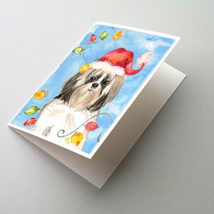 [RDY] [��������] Caroline's Treasures �V�[�Y�[�N���X�}�X�O���[�e�B���O�J�[�h�A�����t���A5�C���`x7�C���`�i8�J�E���g�j [�y�V�C�O�ʔ�] | Caroline's Treasures Shih Tzu Christmas Greeting Cards with Envelopes, 5"