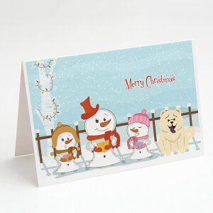 [��������] Caroline's Treasures Merry Christmas Carolers Chow Chow White Christmas Greeting Cards with Envelopes, 5" x 7" (8 Count) [�y�V�C�O�ʔ�] | Caroline's Treasures Merry Christmas Carolers Chow Chow White Christmas Greeting Cards wi