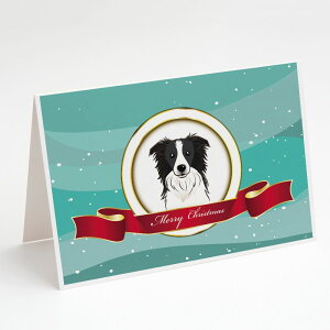 [] Caroline's Treasures {[_[R[ NX}XJ[hitjA5C` x 7C`i8JEg [yVCOʔ] | Caroline's Treasures Border Collie Christmas Greeting Cards with Envelopes, 5" x 7