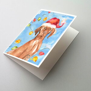 [RDY] [��������] Caroline's Treasures �r�Y���E�N���X�}�X�E�O���[�e�B���O�J�[�h�A�����t���A5�C���`x7�C���`�i8�J�E���g�j [�y�V�C�O�ʔ�] | Caroline's Treasures Vizsla Christmas Greeting Cards with Envelopes, 5