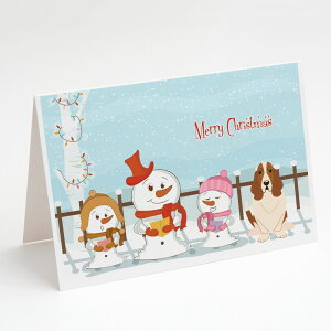 [��������] Caroline's Treasures Merry Christmas Carolers Basset Hound Christmas Greeting Cards with Envelopes, 5 x 7 (8 Count) [�y�V�C�O�ʔ�] | Caroline's Treasures Merry Christmas Carolers Basset Hound Christmas Greeting Cards with Env