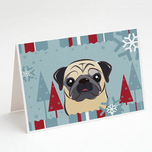 [��������] Caroline's Treasures Winter Fawn Pug Christmas Greeting Cards with Envelopes, 5" x 7" (8 Count) [�y�V�C�O�ʔ�] | Caroline's Treasures Winter Fawn Pug Christmas Greeting Cards with Envelopes, 5" x 7" (8 Count)