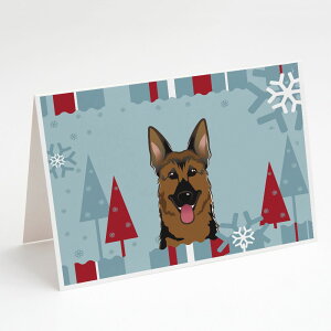 [RDY] [] Caroline's Treasures W[}VFp[h̃NX}XJ[hitjA5C` x 7C`i8JEg [yVCOʔ] | Caroline's Treasures Winter German Shepherd Christmas Greeting Cards wi