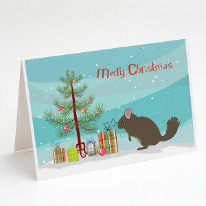 [RDY] [] Caroline's Treasures `` NX}X tO[eBOJ[h 5C`×7C`i8JEgj [yVCOʔ] | Caroline's Treasures Chinchilla Christmas Christmas Greeting Cards with Env