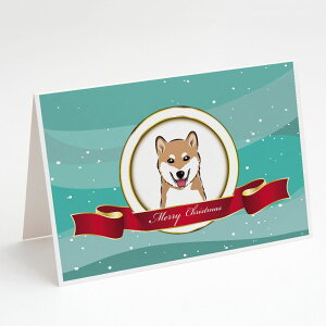[] Caroline's Treasures Č̃NX}XJ[hitjA5C` x 7C`i8JEg [yVCOʔ] | Caroline's Treasures Shiba Inu Christmas Greeting Cards with Envelopes, 5" x 7" (8 Count)