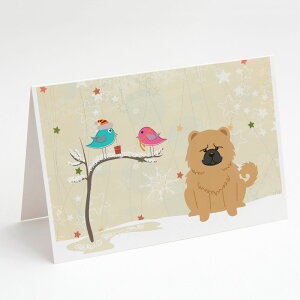 [] Caroline's Treasures Chow Chow Cream NX}XJ[hitjA5C` x 7C`i8JEg [yVCOʔ] | Caroline's Treasures Chow Chow Cream Christmas Greeting Cards with Envelopes, 5" x 7" (8