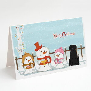 [RDY] [��������] Caroline's Treasures Merry Christmas Carolers Black Labrador Christmas Greeting Cards with Envelopes, 5 x 7 (8 Count) [�y�V�C�O�ʔ�] | Caroline's Treasures Merry Christmas Carolers Black Labrador Christmas Greeting Cards with