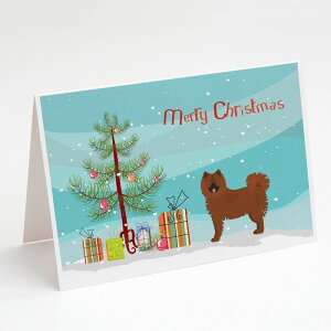[] Caroline's Treasures [VA O[eBOJ[hitj5C` x 7C`i8g [yVCOʔ] | Caroline's Treasures Eurasier or Eurasian dog Christmas Greeting Cards with Envelopes, 5