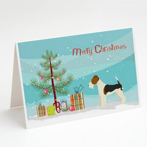 [] Caroline's Treasures tHbNXeA NX}XJ[hitjA5C` x 7C`i8JEg [yVCOʔ] | Caroline's Treasures Fox Terrier Christmas Greeting Cards with Envelopes, 5" x