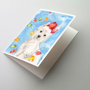 [] Caroline's Treasures EFXeBENX}XEO[eBOJ[hAtA5C`x7C`i8JEgj [yVCOʔ] | Caroline's Treasures Westie Christmas Greeting Cards with Envelo