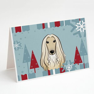 [] Caroline's Treasures AtKnEh̃NX}XJ[hitjA5C` x 7C`i8JEg [yVCOʔ] | Caroline's Treasures Winter Afghan Hound Christmas Greeting Cards with Envelo
