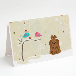 [RDY] [��������] Caroline's Treasures Shih Tzu Chocolate Christmas Greeting Cards with Envelop, 5 x 7 (8 Count) [�y�V�C�O�ʔ�] | Caroline's Treasures Shih Tzu Chocolate Christmas Greeting Cards with Envelopes, 5 x 7 (8 Count)
