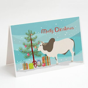 [RDY] [] Caroline's Treasures }r JE NX}X tO[eBOJ[h 5C`×7C`i8gj [yVCOʔ] | Caroline's Treasures Malvi Cow Christmas Christmas Greeting Cards with Envelo