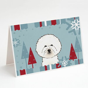 [RDY] [] Caroline's Treasures rVt[[̃NX}XJ[hitjA5C` x 7C`i8JEg [yVCOʔ] | Caroline's Treasures Winter Bichon Frise Christmas Greeting Cards with Envelo