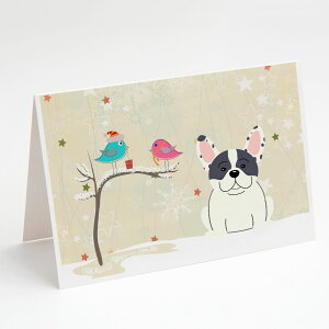 [] Caroline's Treasures t`uhbO pC{[h NX}XJ[h t 5C` x 7C`i8gj [yVCOʔ] | Caroline's Treasures French Bulldog Piebald Christmas Greeting Card
