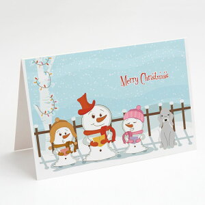 [] Caroline's Treasures Merry Christmas Carolers Bedlington Terrier Blue Christmas Greeting Cards with Envelope, 5" x 7" (8 Count) [yVCOʔ] | Caroline's Treasures Merry Christmas Carolers Bedlington Terrier Blue Christmas Gr