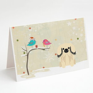 [RDY] [] Caroline's Treasures kN[NX}XEO[eBOJ[hitjA5C`x7C`i8JEg [yVCOʔ] | Caroline's Treasures Pekingese Cream Christmas Greeting Cards