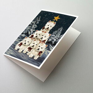 [] Caroline's Treasures EFXeBENX}XEO[eBOJ[hAtA5C`x7C`i8JEgj [yVCOʔ] | Caroline's Treasures Westie Christmas Greeting Cards with Envelo