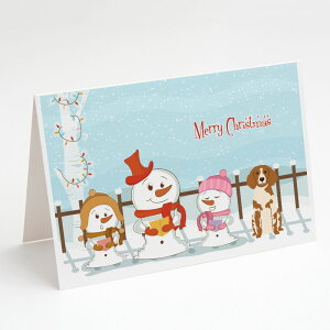 [RDY] [��������] Caroline's Treasures Merry Christmas Carolers Brittany Spaniel Christmas Greeting Cards with Envelopes, 5" x 7" (8 Count)�i�����[�N���X�}�X �L�������[�Y �u���^�j�[ �X�p�j�G�� �N���X�}�X �O���[�e�B