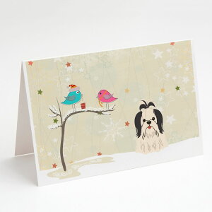 [RDY] [��������] Caroline's Treasures Shih Tzu Black and White Christmas Greeting Cards with Envelop, 5 x 7 (8 Count) [�y�V�C�O�ʔ�] | Caroline's Treasures Shih Tzu Black and White Christmas Greeting Cards with Envelopes, 5 x 7 (8 Count)