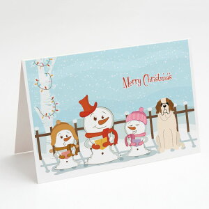 [��������] Caroline's Treasures Merry Christmas Carolers Saint Bernard Christmas Greeting Cards with Envelopes, 5" x 7" (8 Count) [�y�V�C�O�ʔ�] | Caroline's Treasures Merry Christmas Carolers Saint Bernard Christmas Greeting Cards with E