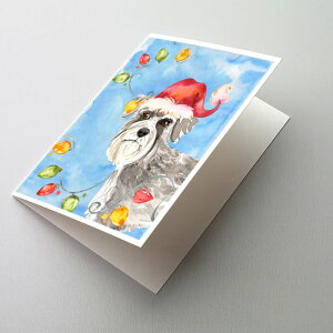 [��������] Caroline's Treasures �V���i�E�U�[�E�N���X�}�X�E�O���[�e�B���O�J�[�h�i�����t�j�A5�C���`x7�C���`�i8���g [�y�V�C�O�ʔ�] | Caroline's Treasures Schnauzer Christmas Greeting Cards with Envelopes