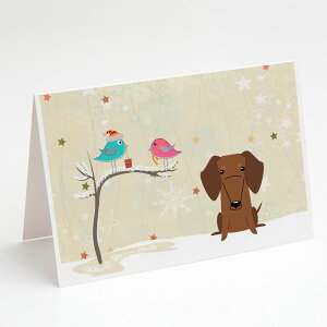 [] Caroline's Treasures _bNXtg bh NX}X O[eBOJ[h tA5C` x 7C`i8JEgj [yVCOʔ] | Caroline's Treasures Dachshund Red Christmas Greetin