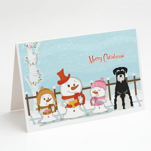 [RDY] [��������] Caroline's Treasures Merry Christmas Carolers Standard Schnauzer Salt and Pepper Christmas Greeting Cards with Envelopes, 5" x 7" (8 Count) [�y�V�C�O�ʔ�] | Caroline's Treasures Merry Christmas Carolers Standard Schnauzer Salt