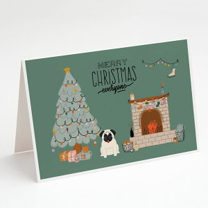 [RDY] [] Caroline's Treasures pÕNX}XJ[hitjA5C` x 7C`i8JEg [yVCOʔ] | Caroline's Treasures Pug Christmas Greeting Cards with Envelopes, 5" x 7" (8 Count)