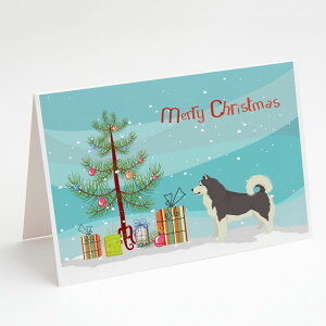 [] Caroline's Treasures AXJE}~[g NX}XJ[hitj 5C` x 7C`i8g [yVCOʔ] | Caroline's Treasures Alaskan Malamute Christmas Greeting Cards with Envelop