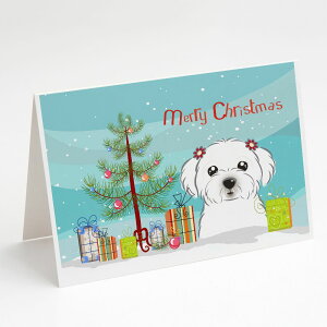 [] Caroline's Treasures }`[YENX}XEO[eBOJ[hAtA5C`x7C`i8JEgj [yVCOʔ] | Caroline's Treasures Maltese Christmas Greeting Cards with Envel