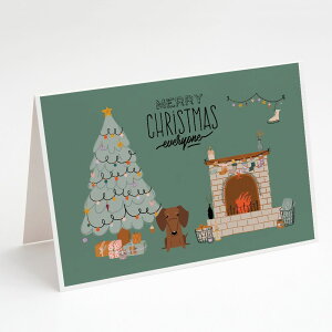 [] Caroline's Treasures _bNXtg NX}XJ[hitjA5C` x 7C`i8JEg [yVCOʔ] | Caroline's Treasures Dachshund Christmas Greeting Cards with Envelopes, 5" x 7" (8