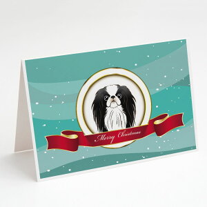 [RDY] [] Caroline's Treasures NX}XJ[hitjA5C` x 7C`i8JEg [yVCOʔ] | Caroline's Treasures Japanese Chin Christmas Greeting Cards with Envelopes, 5" x 7" (8 Count)