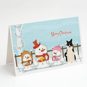 [] Caroline's Treasures Merry Christmas Carolers Russo-European Laika Spitz Christmas Greeting Cards with Envelope, 5" x 7" (8 Count)i[NX}XL[YICJXsbcNX}XO[e