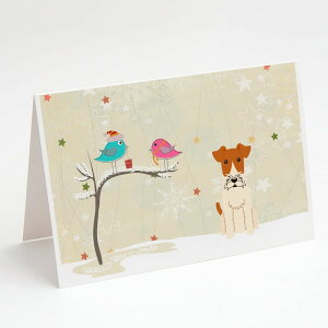 [] Caroline's Treasures tHbNXeA C[NX}XJ[hitjA5C` x 7C`i8JEg [yVCOʔ] | Caroline's Treasures Fox Terrier Wire Christmas Greeting Card