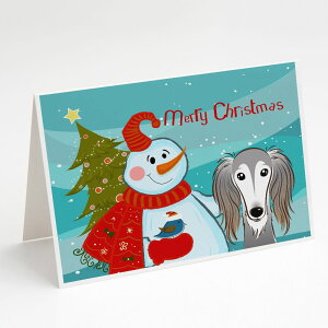 [��������] Caroline's Treasures Snowman with Saluki Christmas Greeting Cards with Envelopes, 5" x 7" (8 Count) [�y�V�C�O�ʔ�] | Caroline's Treasures Snowman with Saluki Christmas Greeting Cards with Envelopes, 5" x 7" (8 Count)