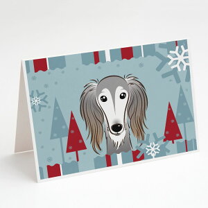 [] Caroline's Treasures EB^[T[LENX}XEO[eBOJ[hitjA5C`×7C`i8JEg [yVCOʔ] | Caroline's Treasures Winter Saluki Christmas Greeti